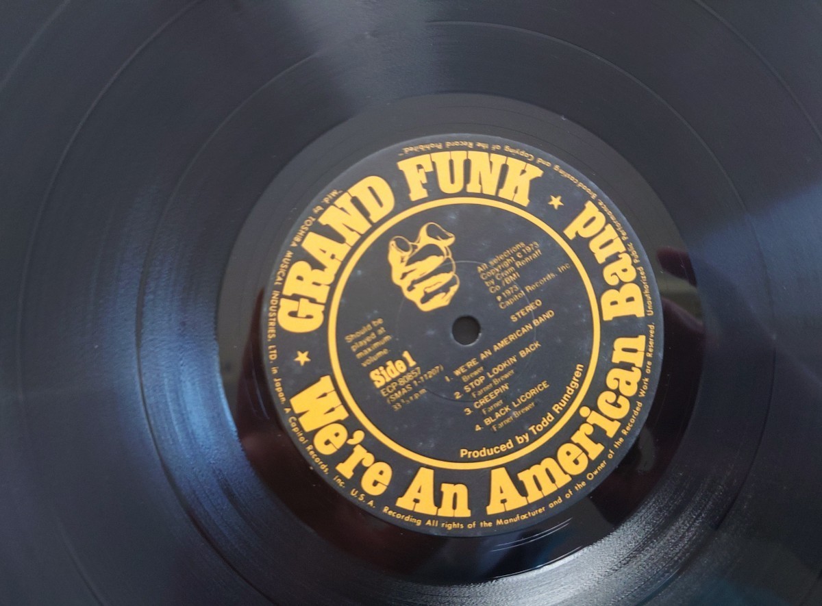 ★グランド・ファンク・レイルロード Grand Funk Railroad GFR★アメリカン・バンド We're an American Band★帯付★OBI★中古LP_画像3