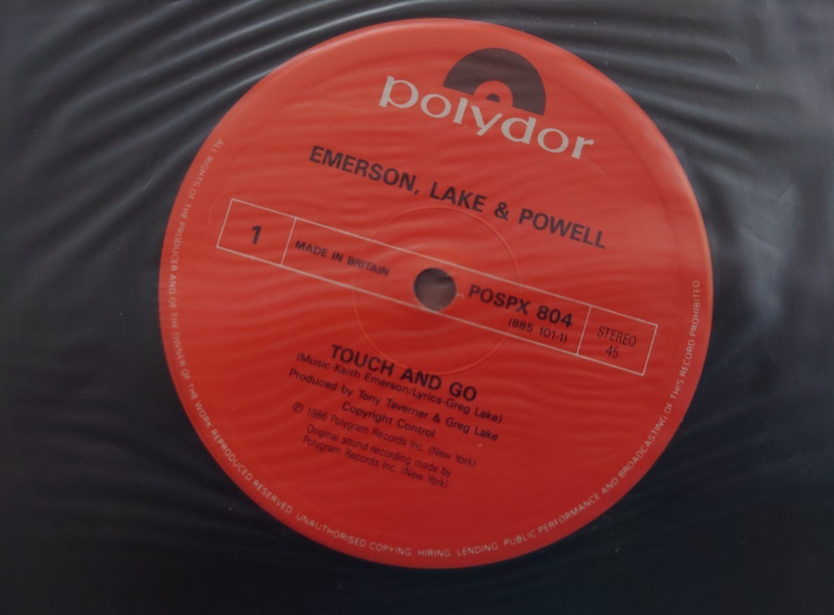 ★エマーソン・レイク・アンド・パウエル ELP/Emerson Lake & Powell★Touch And Go★中古12インチ★ジャケット経年汚れ