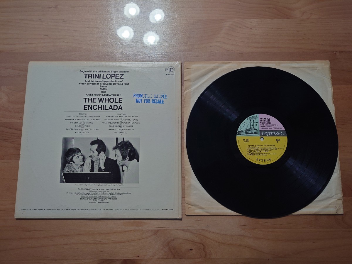 ★WHOLE ENCHILADA★TRINI LOPEZ トリニ・ロペス★PROMO★SAMPLE★サイン付★Autographed★中古LP★ジャケット、インナー経年汚れ、傷み