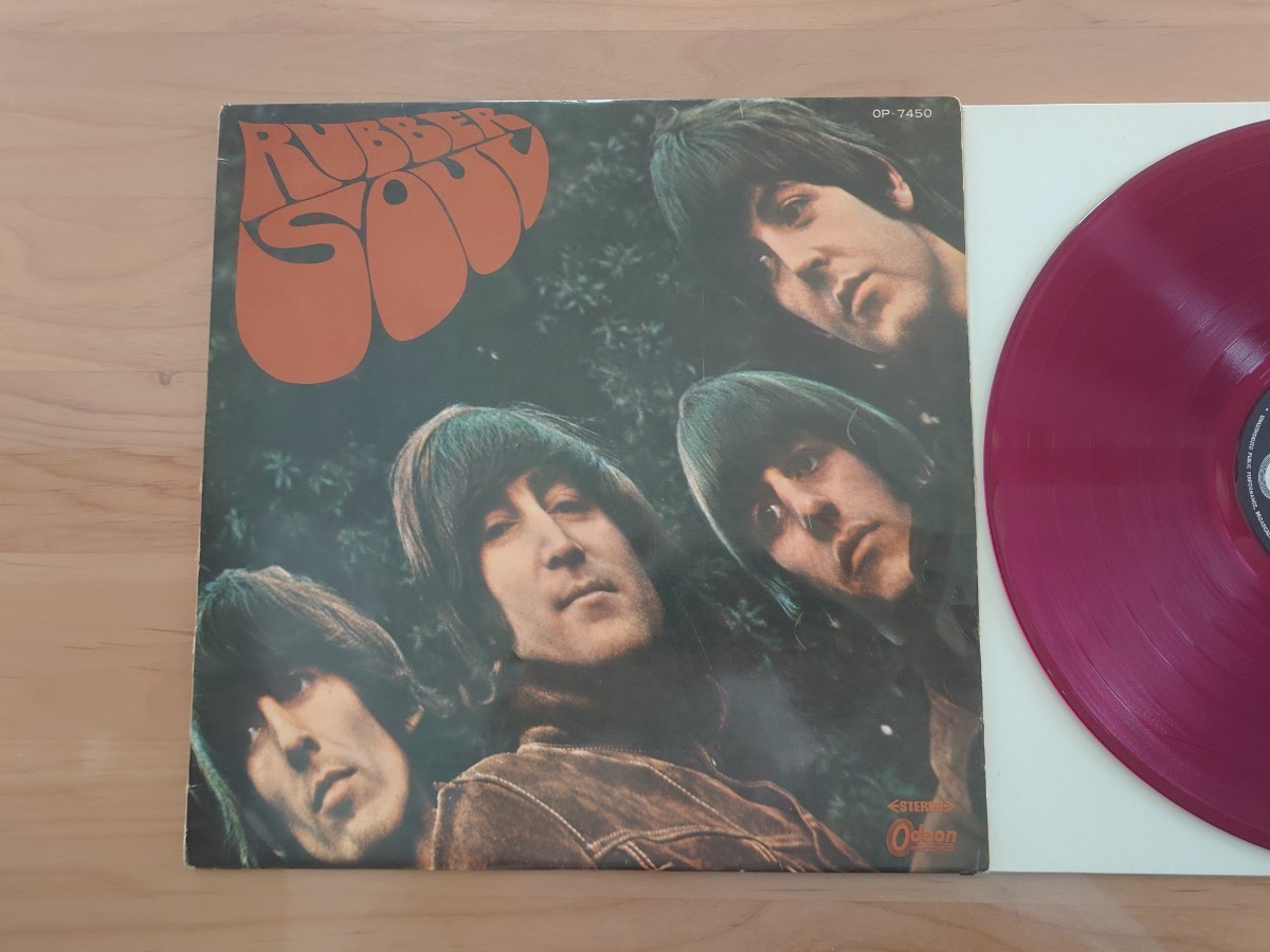 ★ビートルズ THE BEATLES★ラバー・ソウル Rubber Soul★オデオン赤盤★OP-7450★中古LP★ODEON RED WAX★ジャケット経年汚れ、傷みの画像3