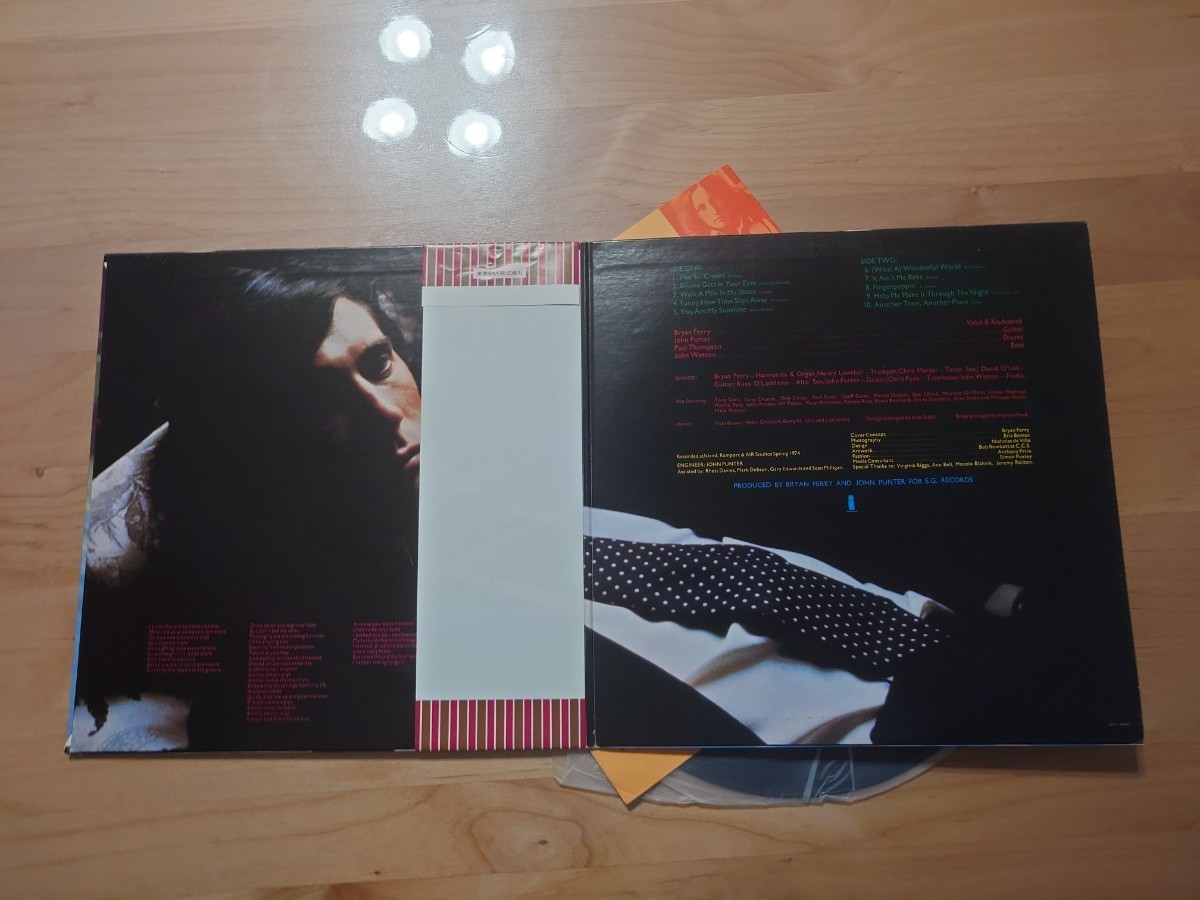 ★ブライアン・フェリー Bryan Ferry★いつか、どこかで Another Time Another Place★帯付★OBI★中古LP★ジャケット経年傷み