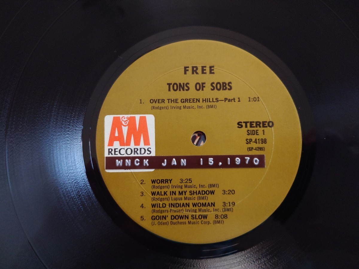 ★フリー Free ★Tons of Sobs トンズ・オブ・ソブス★中古LP★SP4198