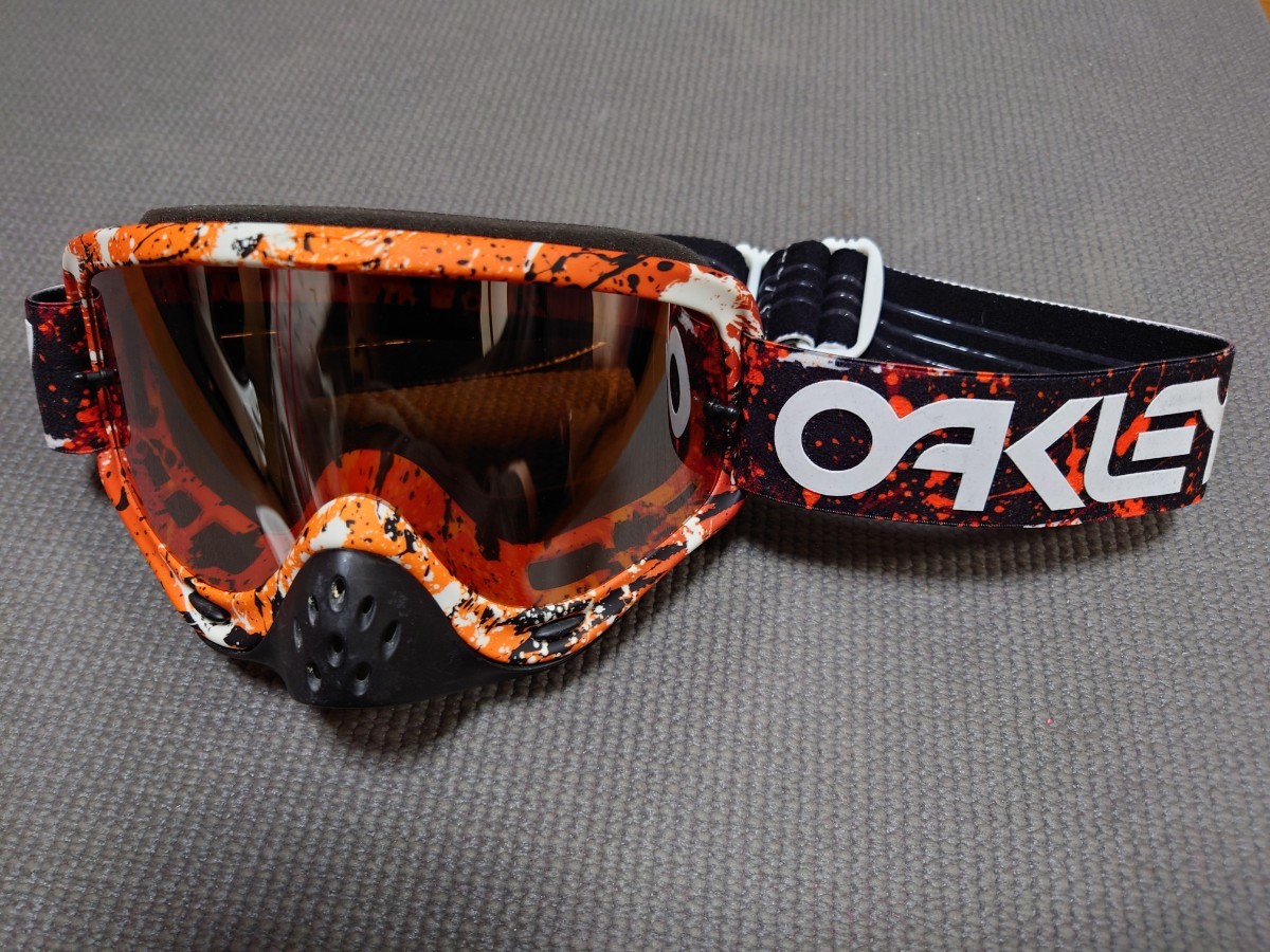 OAKLEY ゴーグル　Oフレーム　オレンジレンズ　未使用品箱無し　希少カラー　+ノーズガード(中古)　モトクロス 　KTM　_画像2