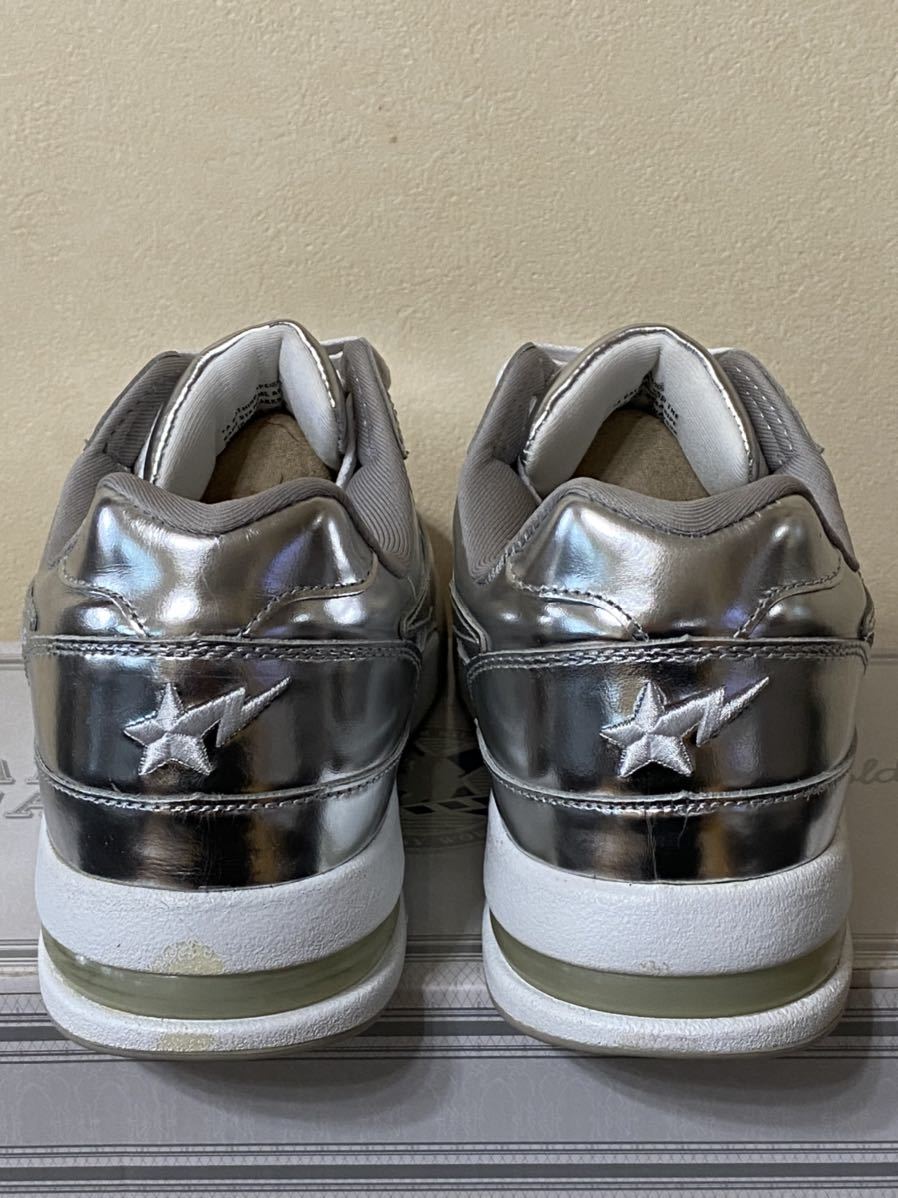 【未著用】ア ベイシング エイプ A BATHING APE BAPESTA ベイプスタ ロードスタ SILVER 27.5㎝ 正規(guī)品 シルバー ROAD STA BAPE レア