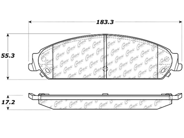 Centric front brake pad 05-10y Chrysler 300C,11-16y 300,05-08y Dodge Magnum,06-10y charger (5.7L)