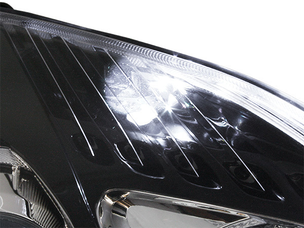 【DEPO 正規品】トヨタプリウス 30系 前期 後期 US仕様 ヘッドライト グロスブラック ハロゲン仕様 日本光軸 左側走行 サイドマーカー付の画像7