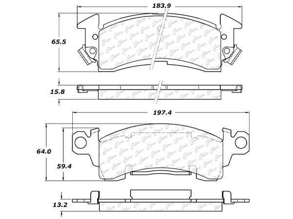 Centric フロントブレーキパッド 103.00520(85-02y シボレー アストロ/GMC サファリ 2WD)_画像4