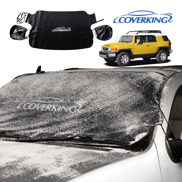 COVERKING 正規(guī)品 専用設(shè)計(jì) フロントガラスカバー ミラーカバー付 雪 霜 凍結(jié) 花粉 黃砂 トヨタ FJクルーザー 10系 カバーキング