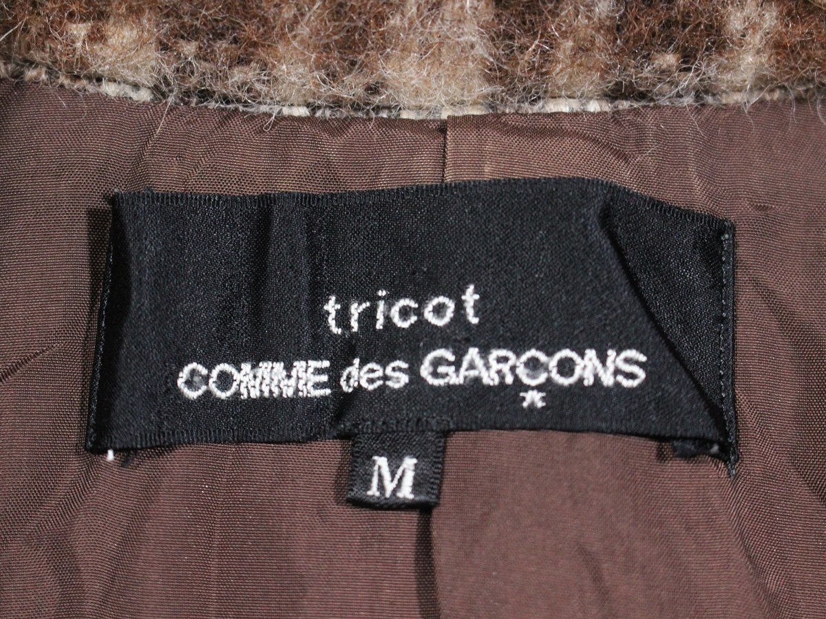 tricot COMME des GARONS トリココムデギャルソン AD2005 アルパカ混 ウールPコート ジャケットＭ_画像3