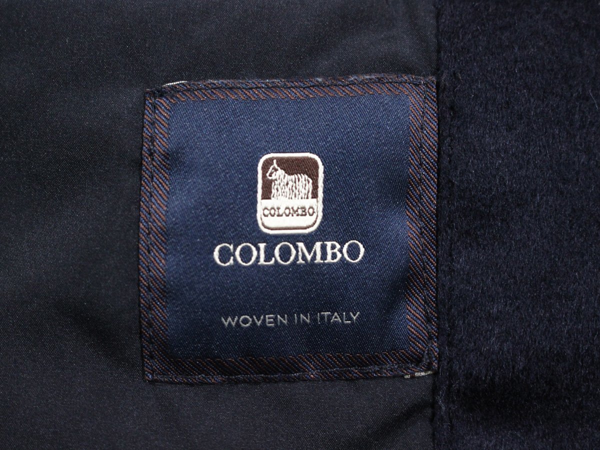 イタリア製 BARNEYS NEWYORK バーニーズニューヨーク COLOMBO生地 中綿入り ウールジャケット ブルゾン 44 ネイビーの画像4
