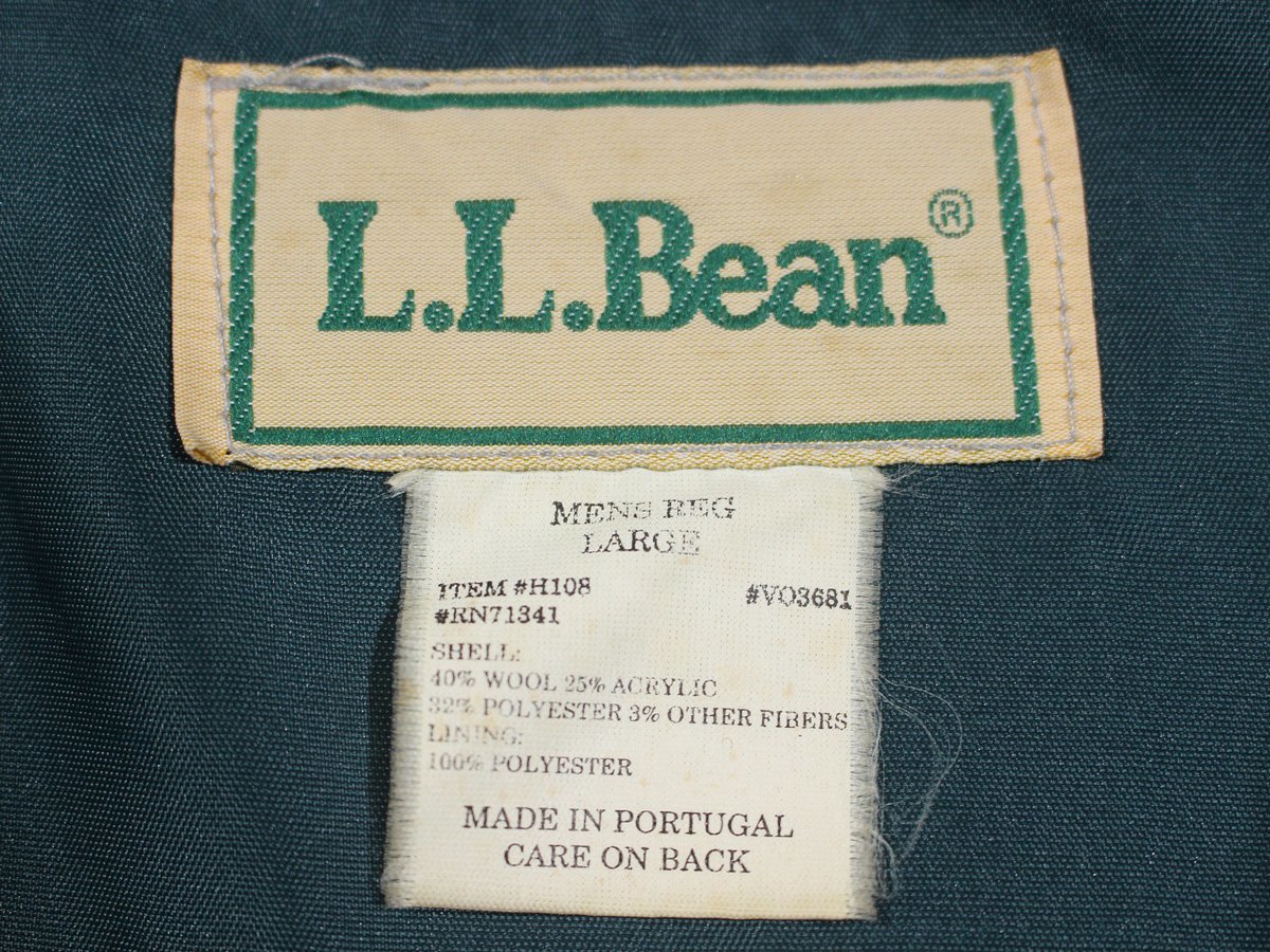 ビンテージ ポルトガル製 L.L.Bean LLビーン ノルディック柄 ウールジャケット L_画像3