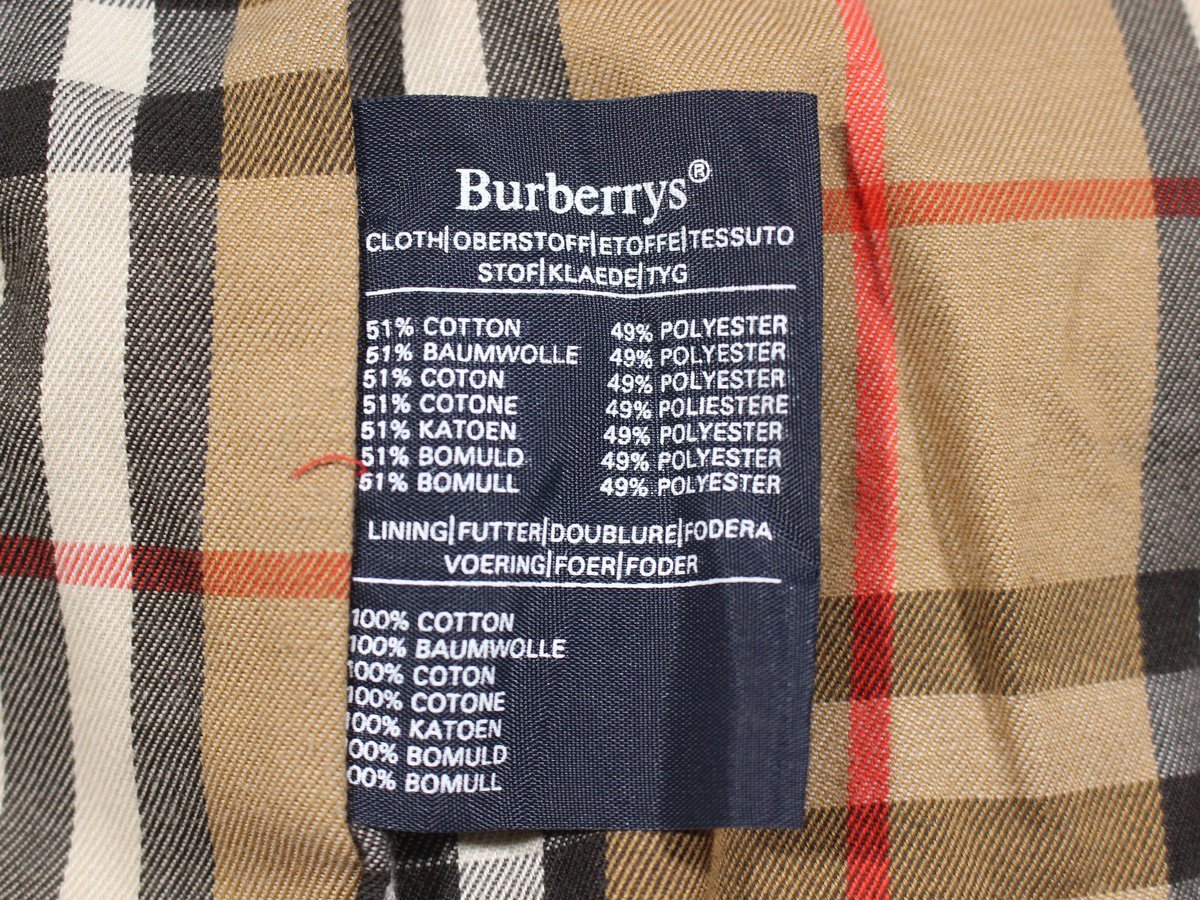 英国製 Burberrys' バーバリー 裏地ノバチェック トレンチコート 48 SHORT_画像5