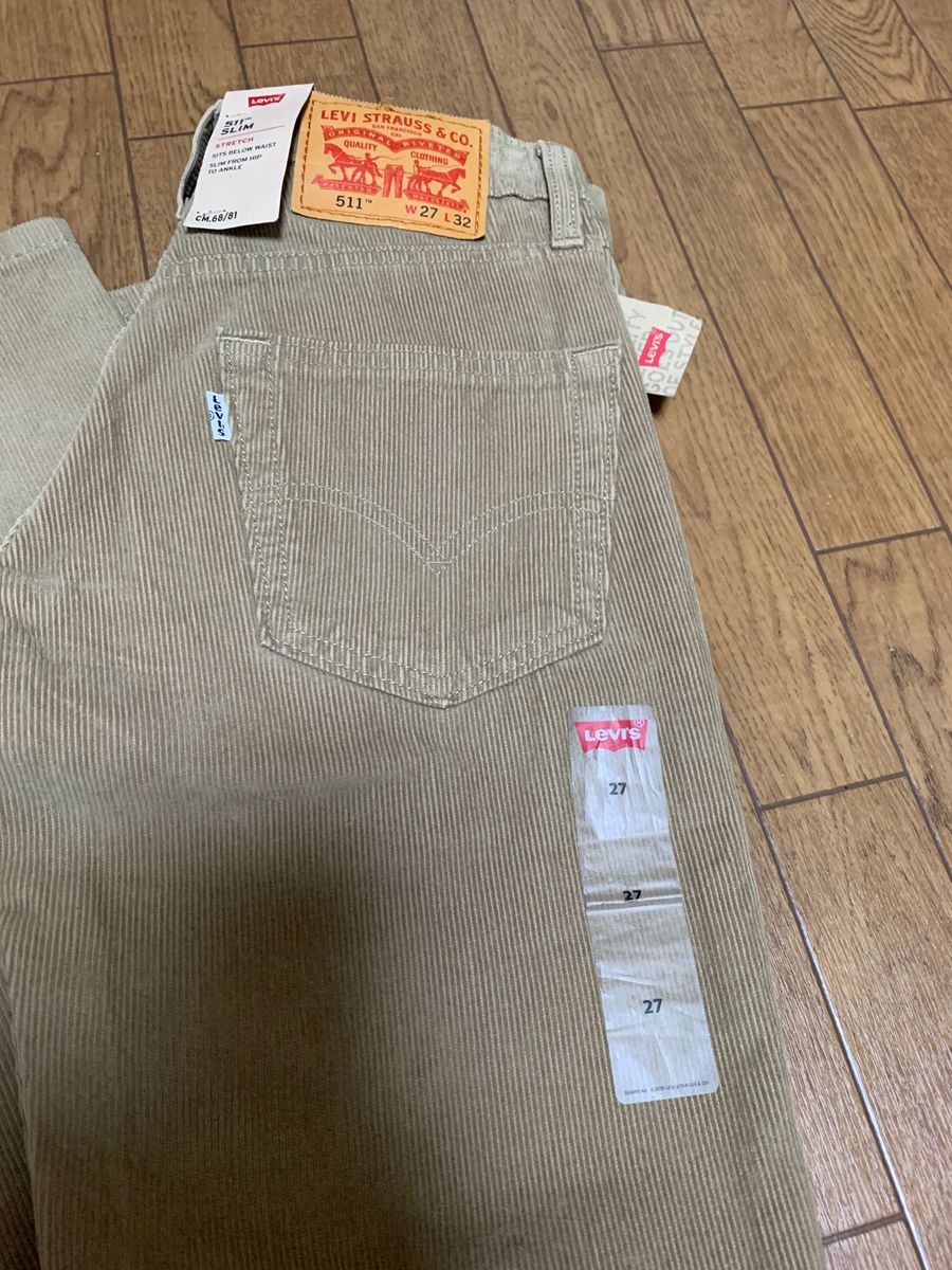 新品タグ付き　Levi's 511 SLIM W27 L32 コーデュロイパンツ