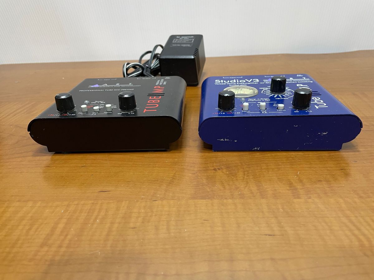 マイクプリアンプ ART studio v3 TUBE MP 2個セット アダプター マイクプリアンプ ART studio v3 TUBE MP 2個セット アダプター