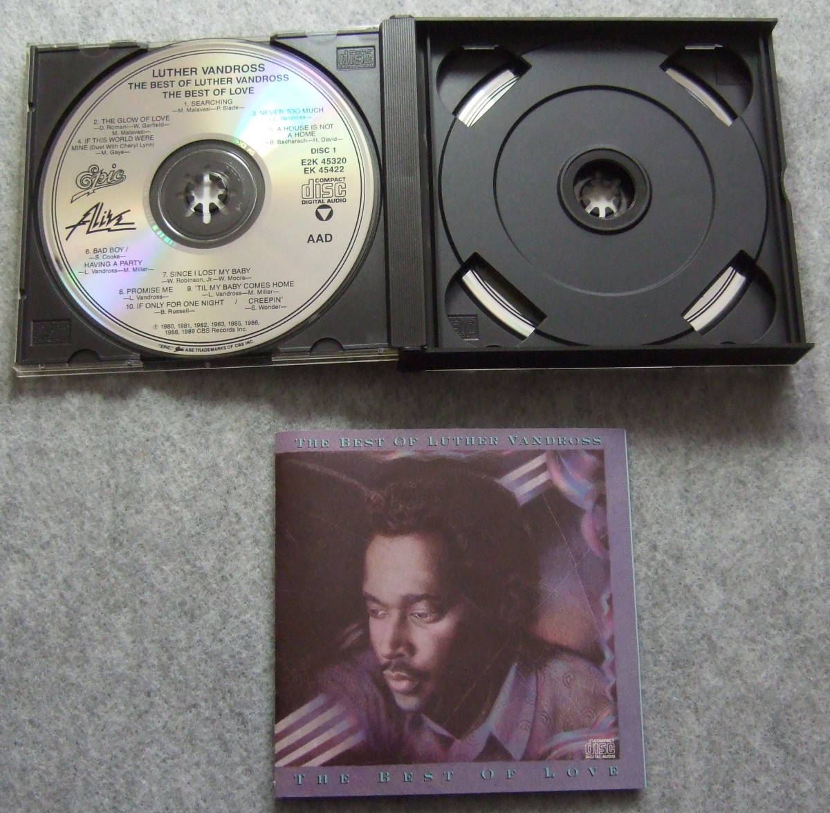 2CD THE BEST OF LUTHER VANDROSS THE BEST OF LOVE EPIC E2K 45320 EK 45422~3 ルーザー・ヴァンドロスの画像5