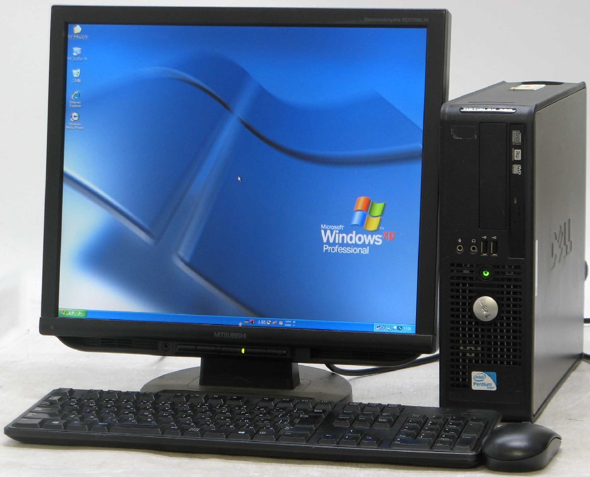 DELL Optiplex 780-E5300SF ■ 19インチ 液晶セット ■ PentiumDC-E5300/DVDマルチ/省スペース/希少OS/動作確認済/WindowsXP デスクトップ