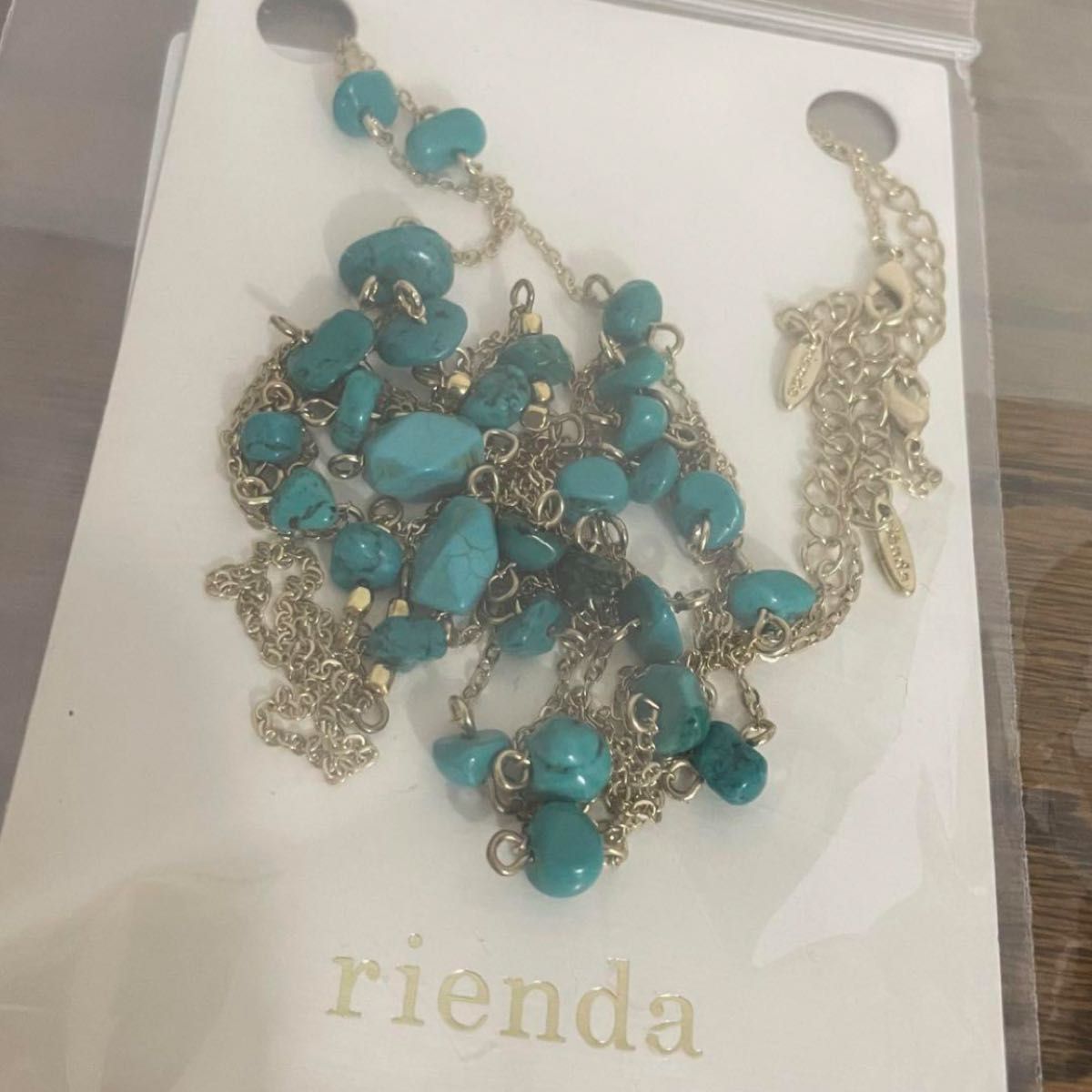 新品 rienda リエンダ アンクレット ターコイズブルー