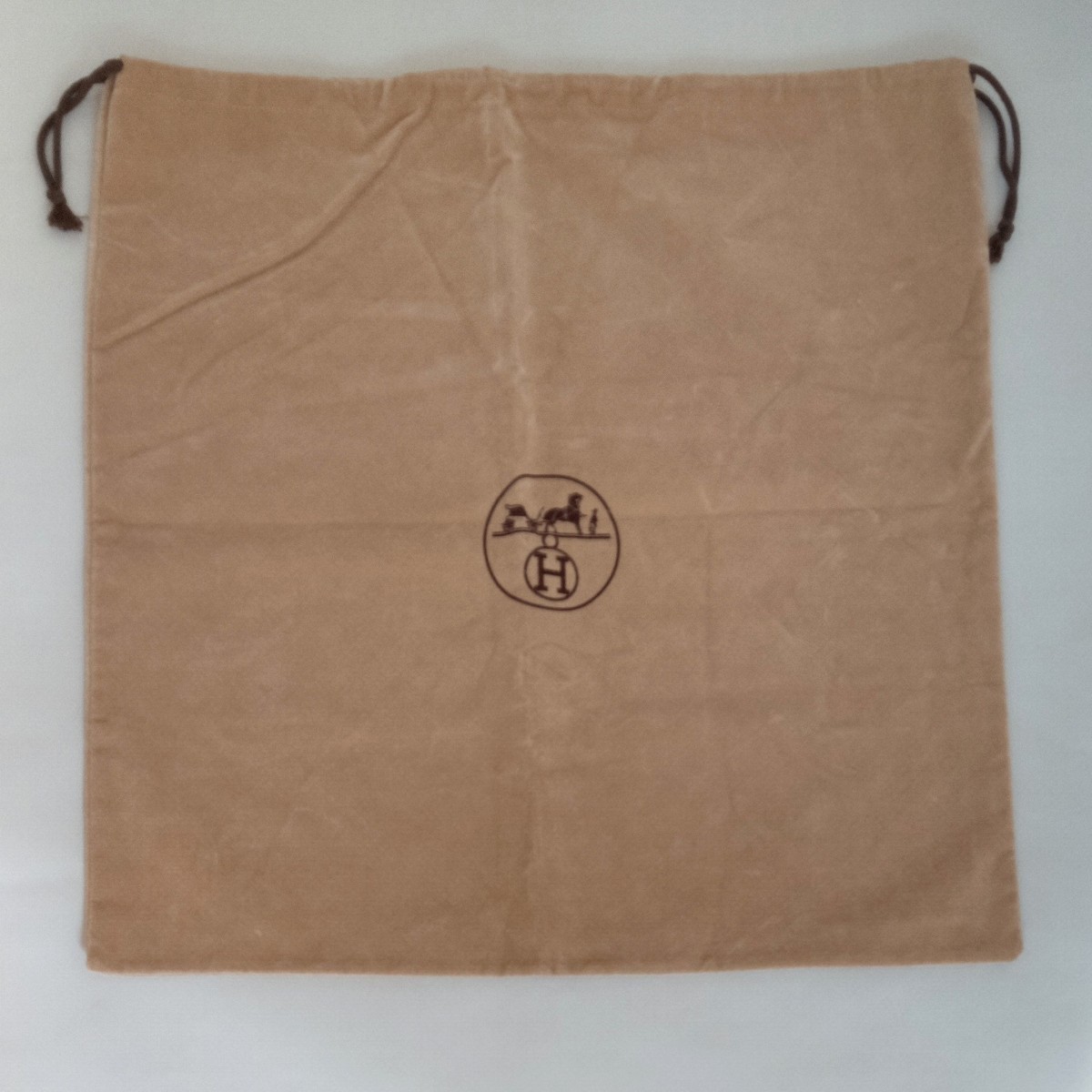 エルメス44×45 保存袋巾着布袋収納袋保管袋HERMES 正規品ブラウン