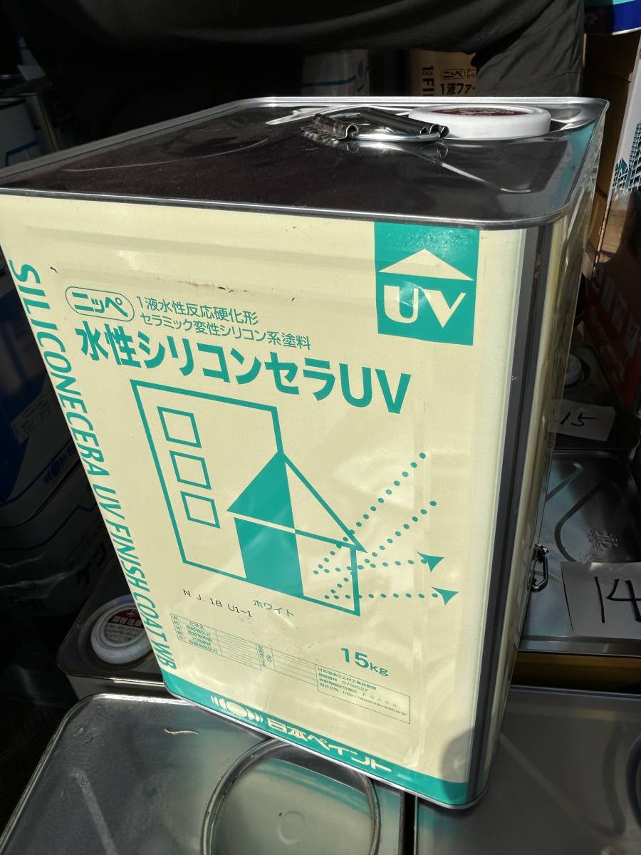 (31-7) ニッペ / 水性シリコンセラ UV / ホワイト / 15kg / 未使用 塗装 リフォーム ペンキ_画像2