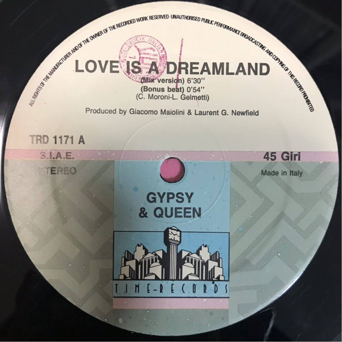【12inch】GIPSY & QUEEN - LOVE IS A DREAMLAND / ユーロビート / ハイエナジーの画像3