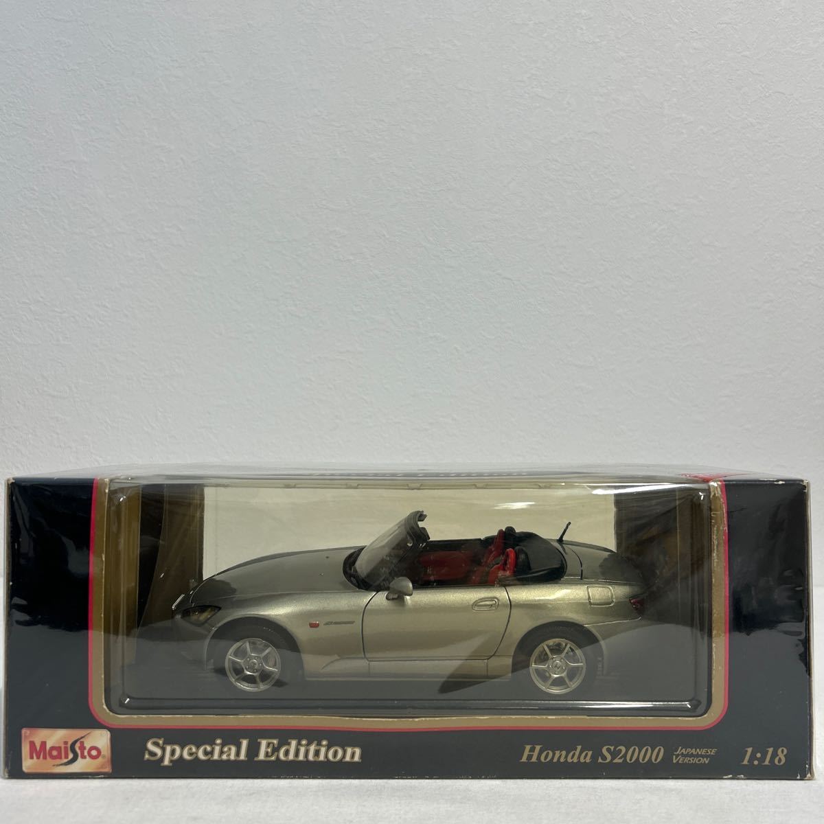 希少 右ハンドル NIKKO × Maisto 1/18 HONDA S2000 Silver RHD ニッコー マイスト ホンダ シルバー ミニカー モデルカー VTEC ap1 ap2