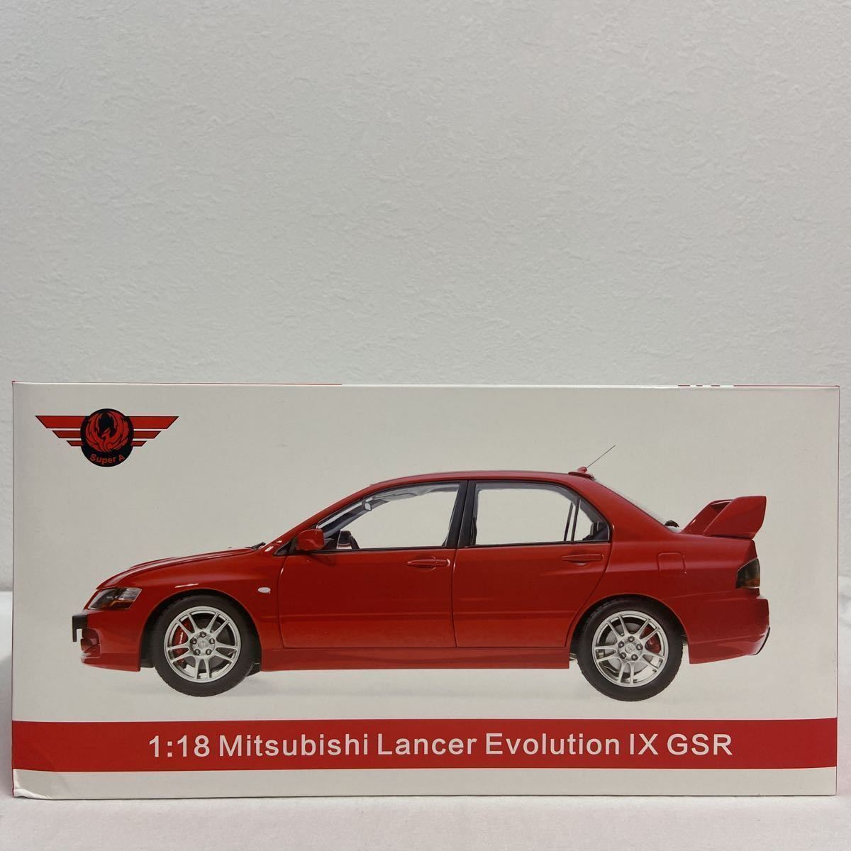 京商 Super A 1/18 MITSUBISHI LANCER EVOLUTION Ⅸ GSR 三菱ランサーエボリューション 9 グレー ミニカー モデルカー EVO 旧車 国産名車