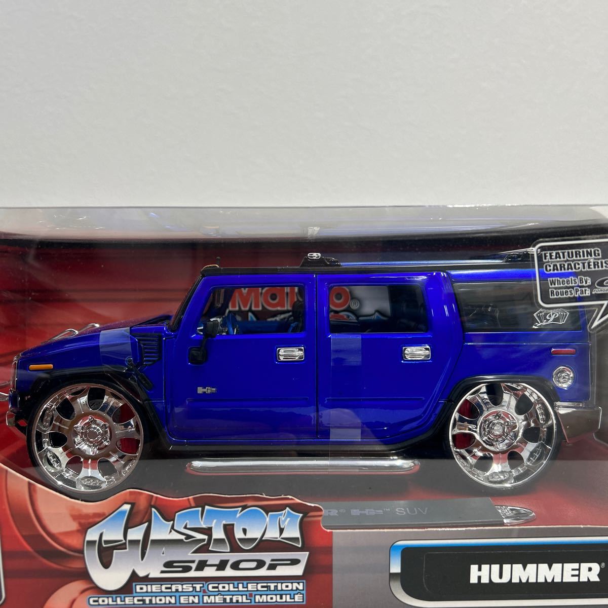 Maisto CUSTOM SHOP 1/18 HUMMER H2 SUV Blue GFG マイスト ハマー ブルー カスタム ミニカー モデルカー GM アメ車_画像8