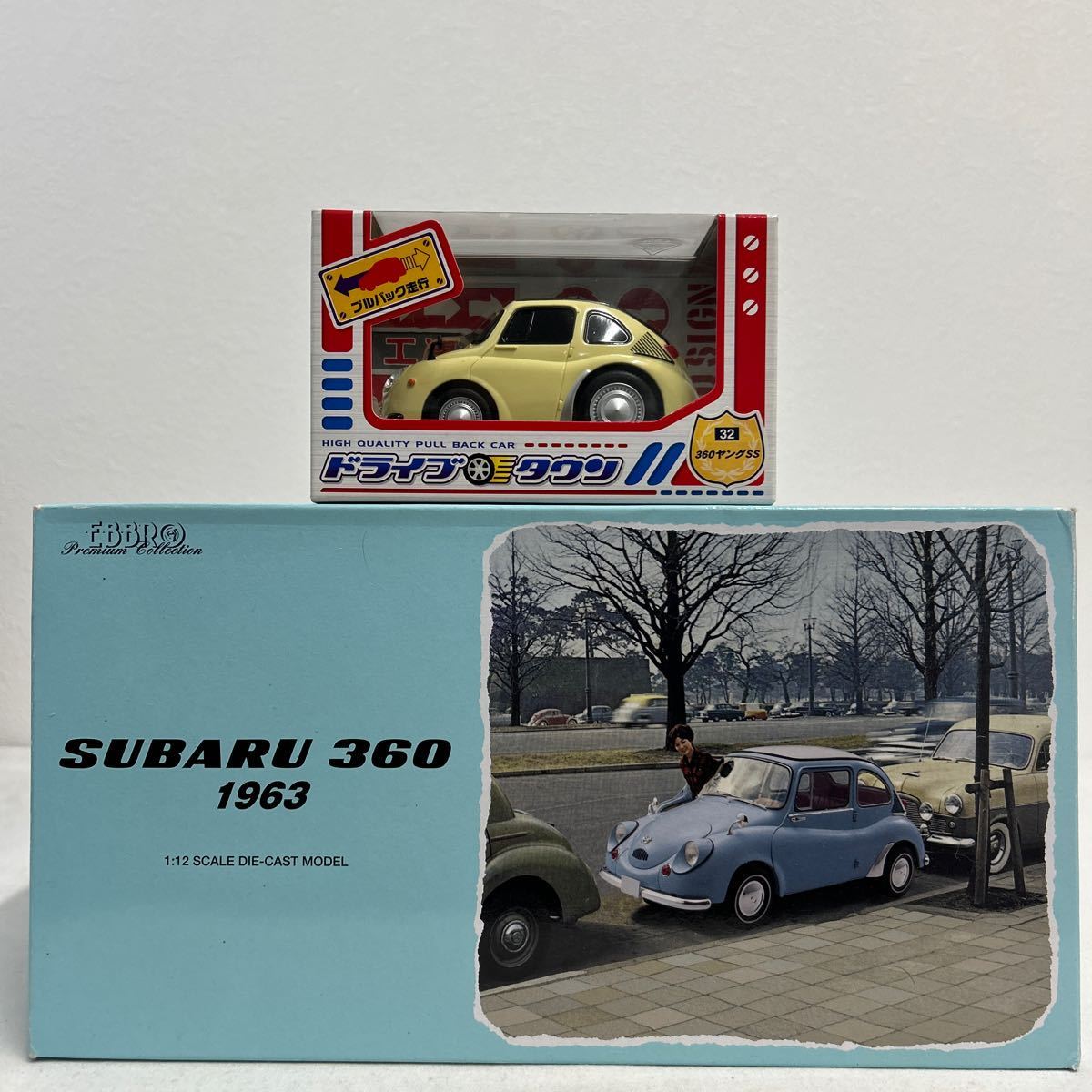 EBBRO 1/20 SUBARU 360 1963年 Light Blue エブロ スバル ライトブルー 旧車 ドライブタウン ヤングSS ミニカー モデルカー 国産名車の画像1