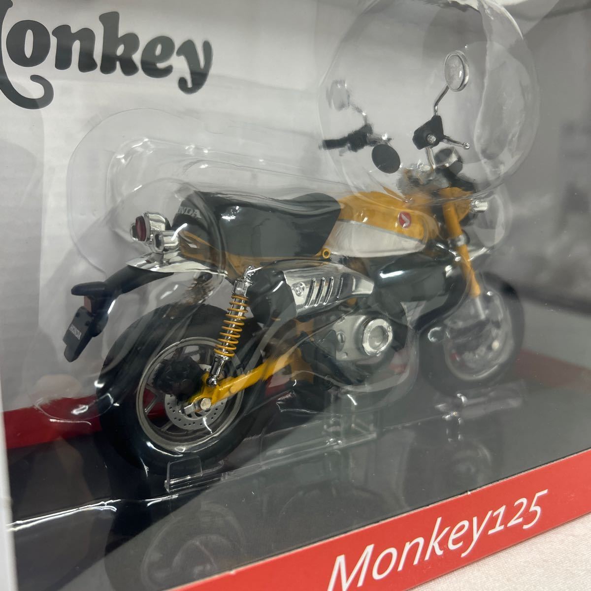 アオシマ 1/12 HONDA MONKEY 125 バナナイエロー ホンダ モンキー 完成品バイクシリーズ ミニカー モデルカー_画像4