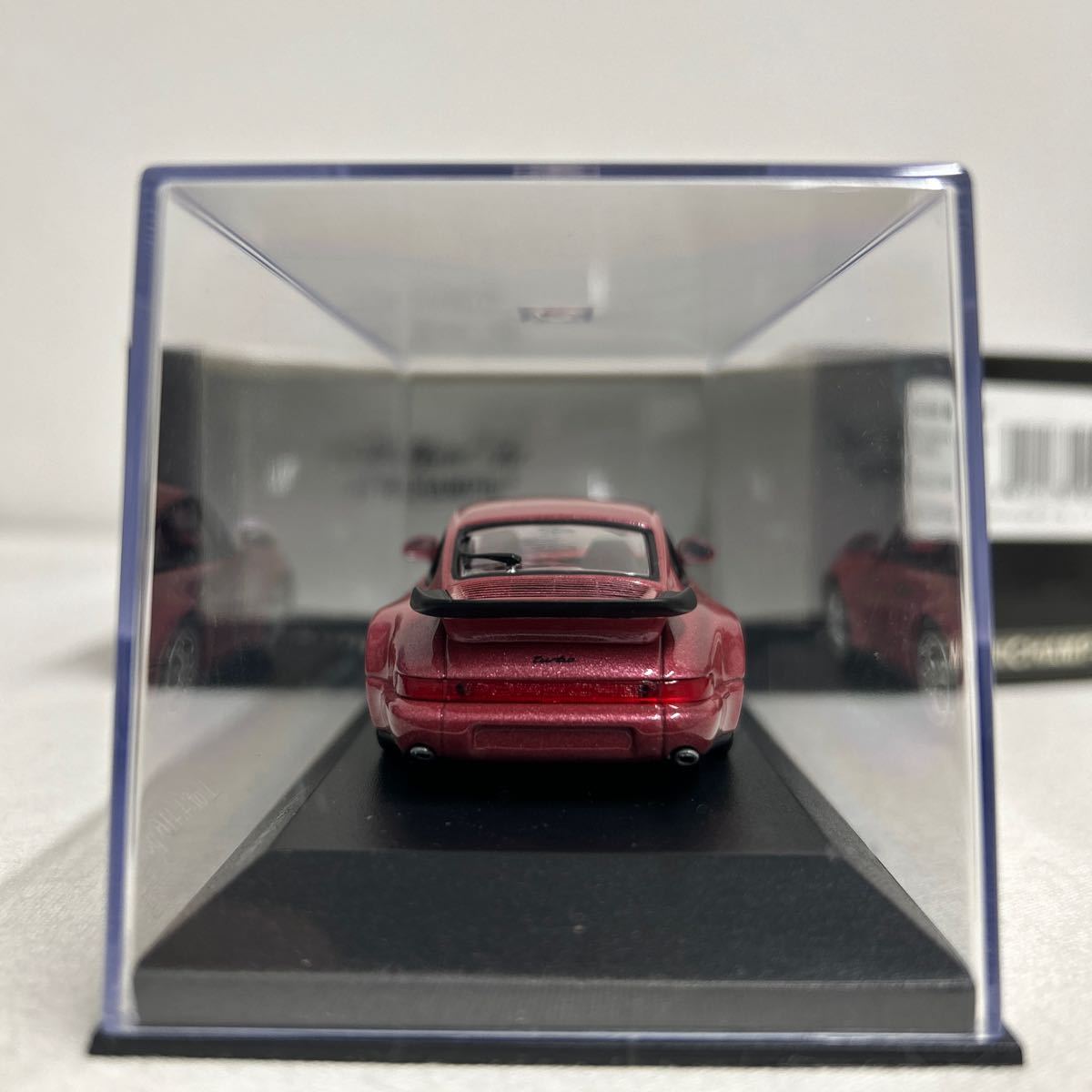 MINICHAMPS 1/43 PORSCHE 911 turbo 1990 Red Metallic ミニチャンプス ポルシェ ターボ 964 ミニカー モデルカー_画像6