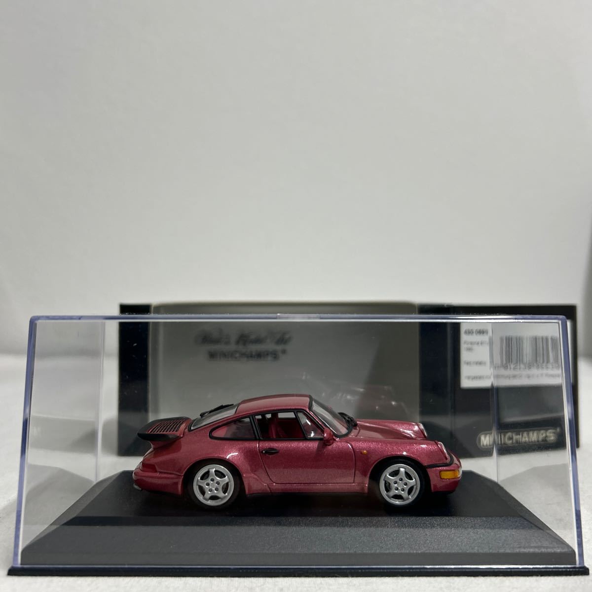 MINICHAMPS 1/43 PORSCHE 911 turbo 1990 Red Metallic ミニチャンプス ポルシェ ターボ 964 ミニカー モデルカー_画像5