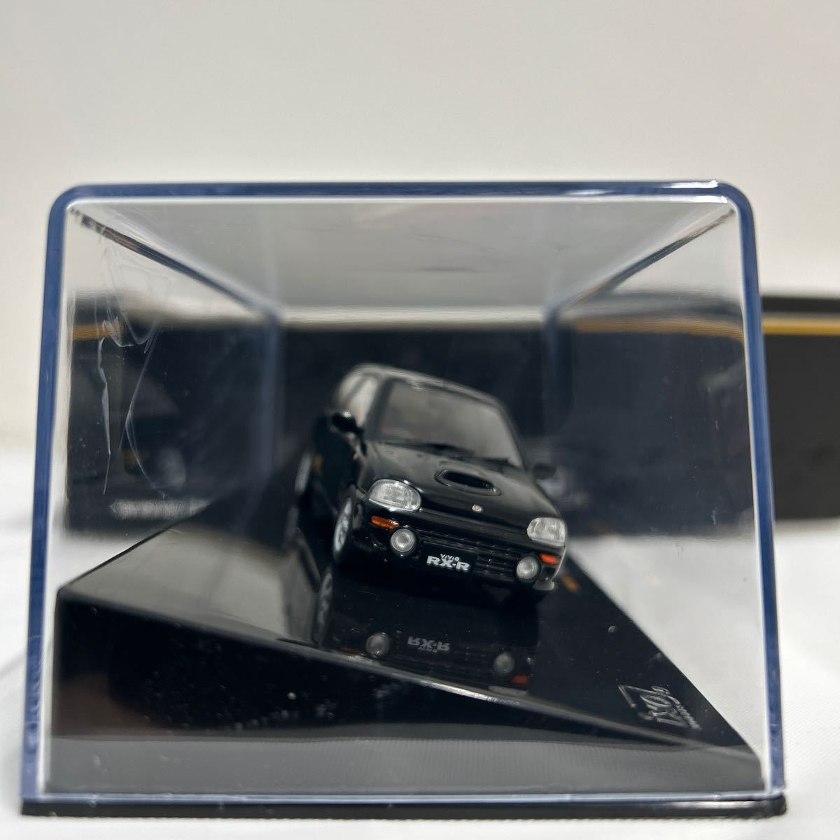 ixo models 1/43 SUBARU Vivio RX-R 1998 Black Ixo Subaru Vivio черный малолитражный легковой автомобиль миникар модель машина 