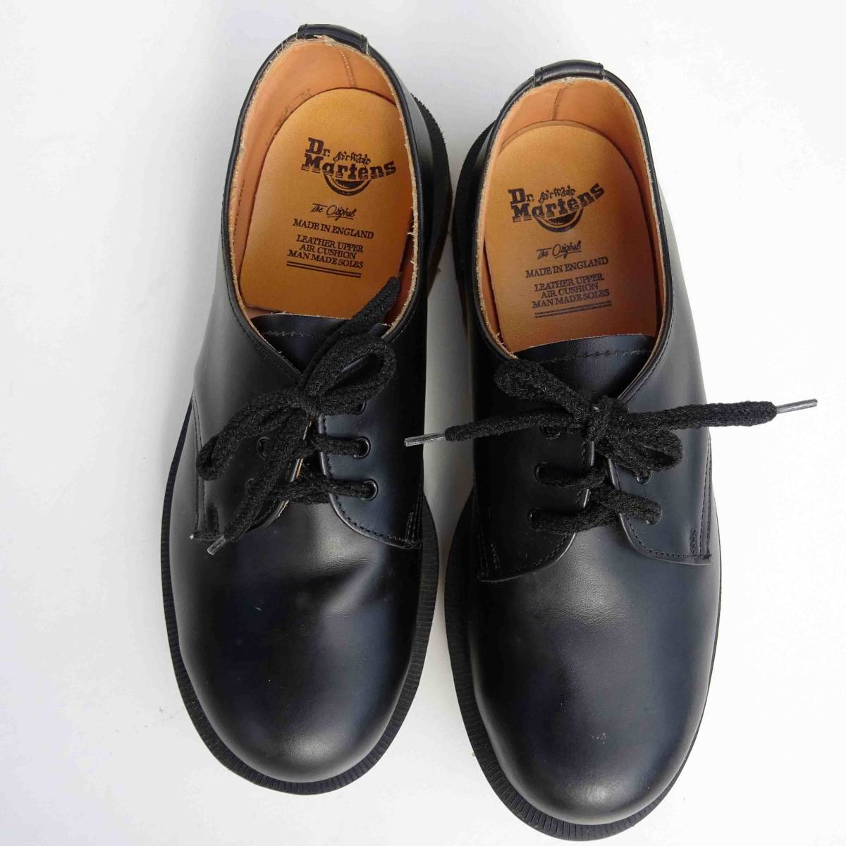 新品当時デッド　Dr.Martens ドクターマーチン ヴィンテージ 英国製　鉄入りイングランド製 3ホール スチールトゥ レザーシューズ UK5 _画像1