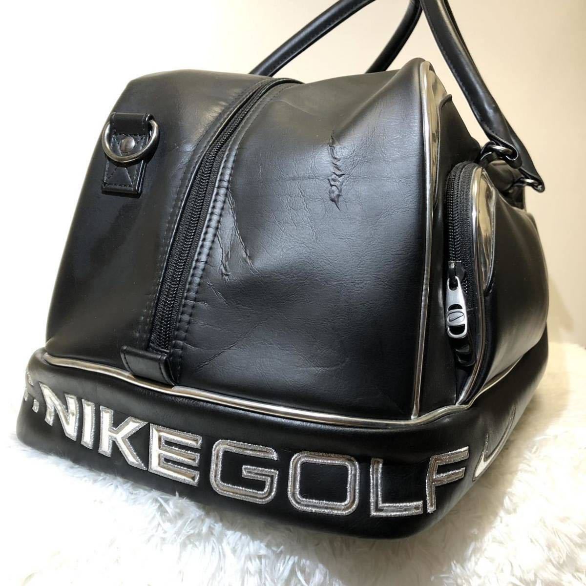 【美品】NIKE GOLF ナイキ ゴルフ ボストンバッグ ブラック 1円 ブランド ダッフルバッグ 廃盤 レア 限定 ゴルフバッグ タイト _画像4