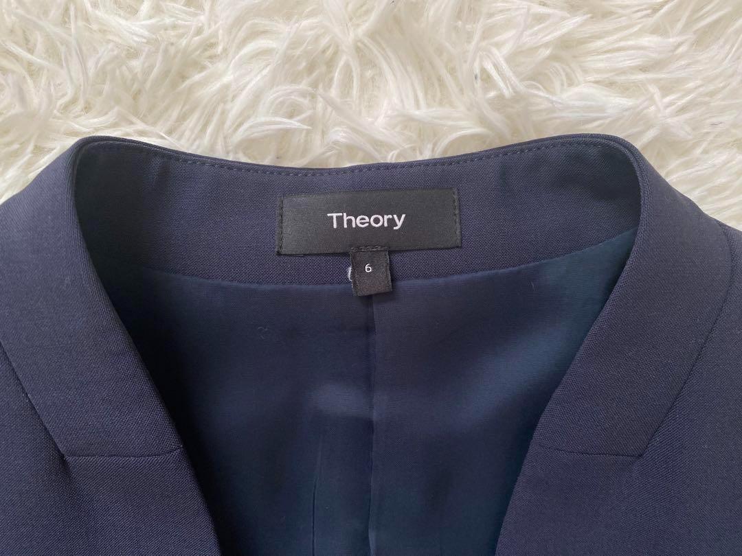 極美品】セオリー Theory ノーカラー ジャケット 大きいサイズ 6 LANAI