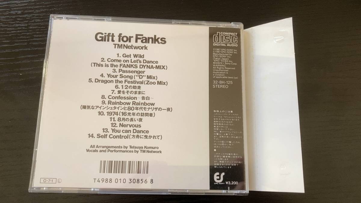 TM NETWORK Gift for Fanks CD 消費税表記なし_画像2