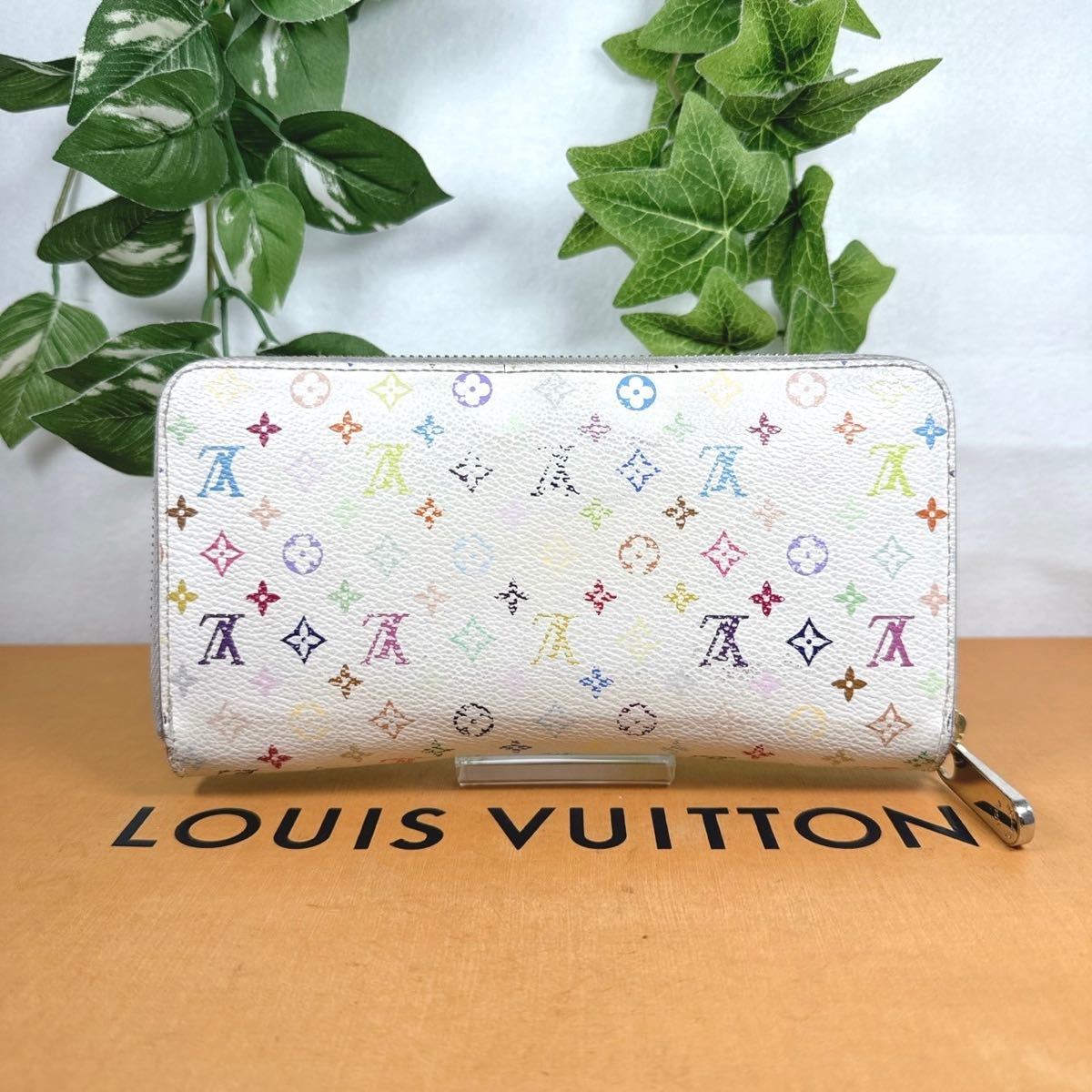 1円 ルイヴィトン LOUIS VUITTON マルチカラー ジッピー ラウンドファスナー 長財布 シリアルナンバー CA1103 男女兼用 _画像2