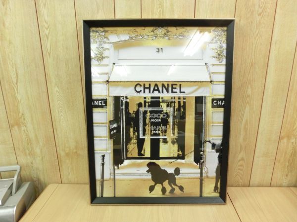 ■Francfranc フランフラン ストア アートボード CHANEL シャネル 幅約57×長さ74cm ショップ SHOP 散歩■2_画像1