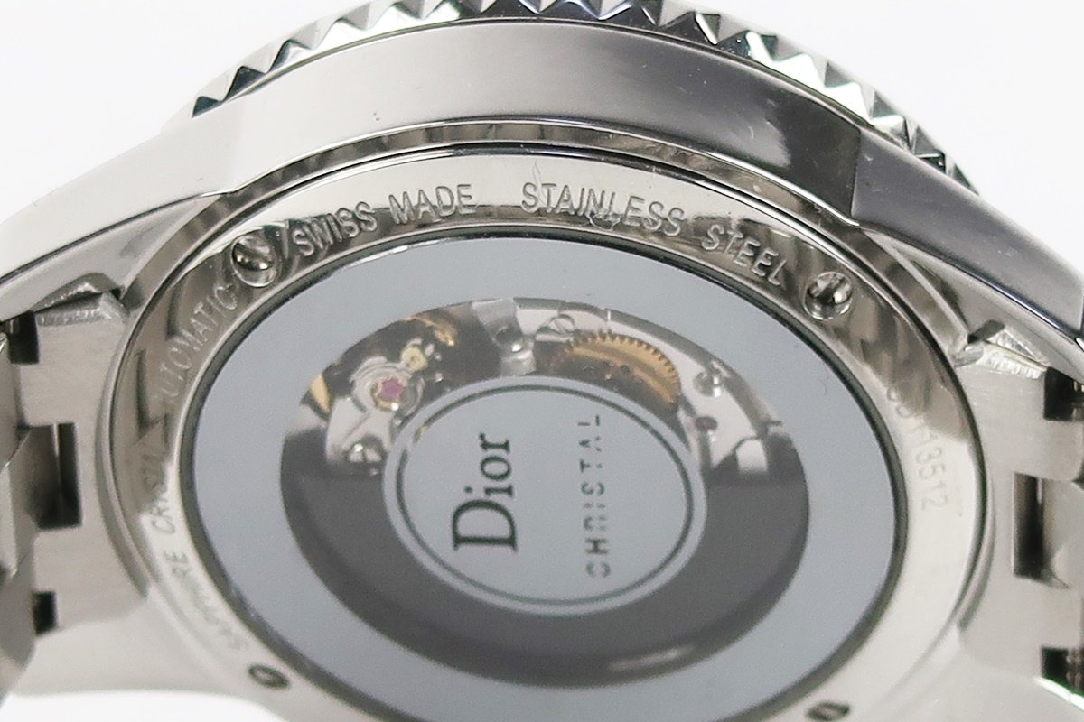 [ прекрасный товар ]Christian Dior Dior CD бриллиант 113512latidu ракушка breath бриллиантовая оправа белый циферблат [PP35]