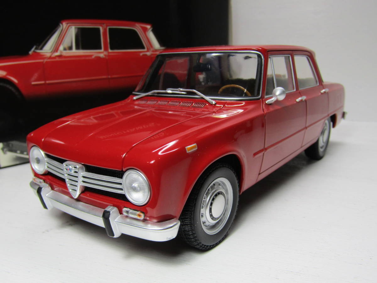 Alfa Rome 1/18 アルファ ロメオ ジュリア スーパー 1300 GIULIA Super ベルリーナ ベルトーネ Bertone 1965 四つ葉 Red 伊名車 Rosso