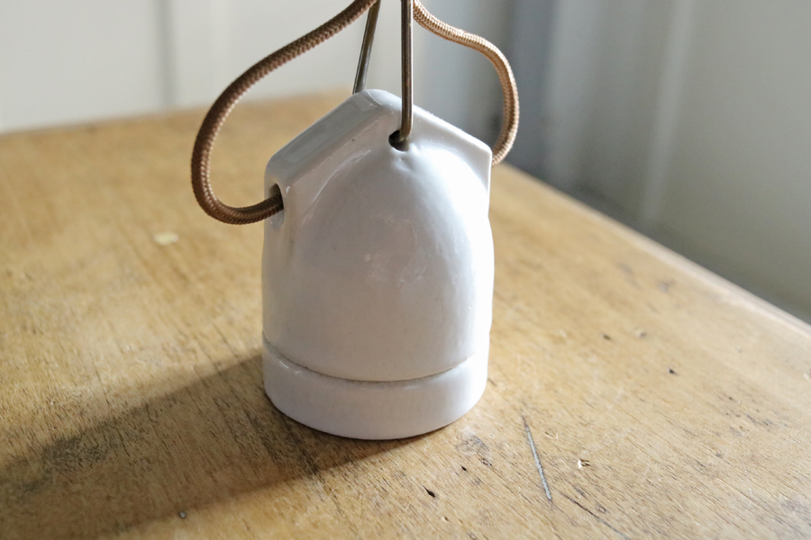 フランス ビンテージ 陶器 ペンダント ランプ 吊下 ライト K*/磁器 北欧 照明 カフェ イギリス 真鍮 レトロ アトリエ アンティーク FT_画像7