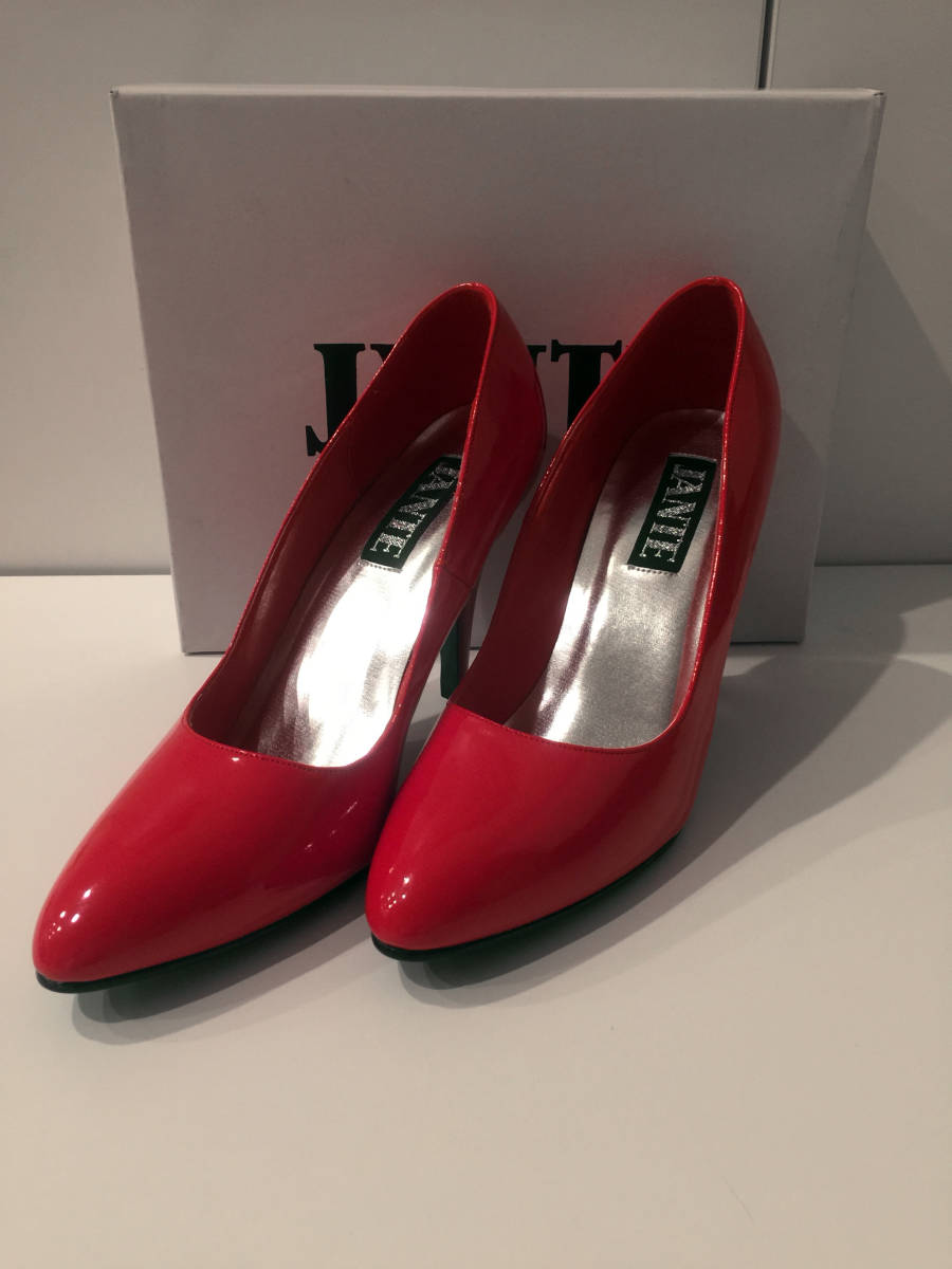 即決 新品 大きいサイズ JANTE パンプス 赤 Red 26〜26.5cm ハイヒール high heels USA10サイズ ジャンテ 12.5cmヒール セーラーマーズコス_画像1