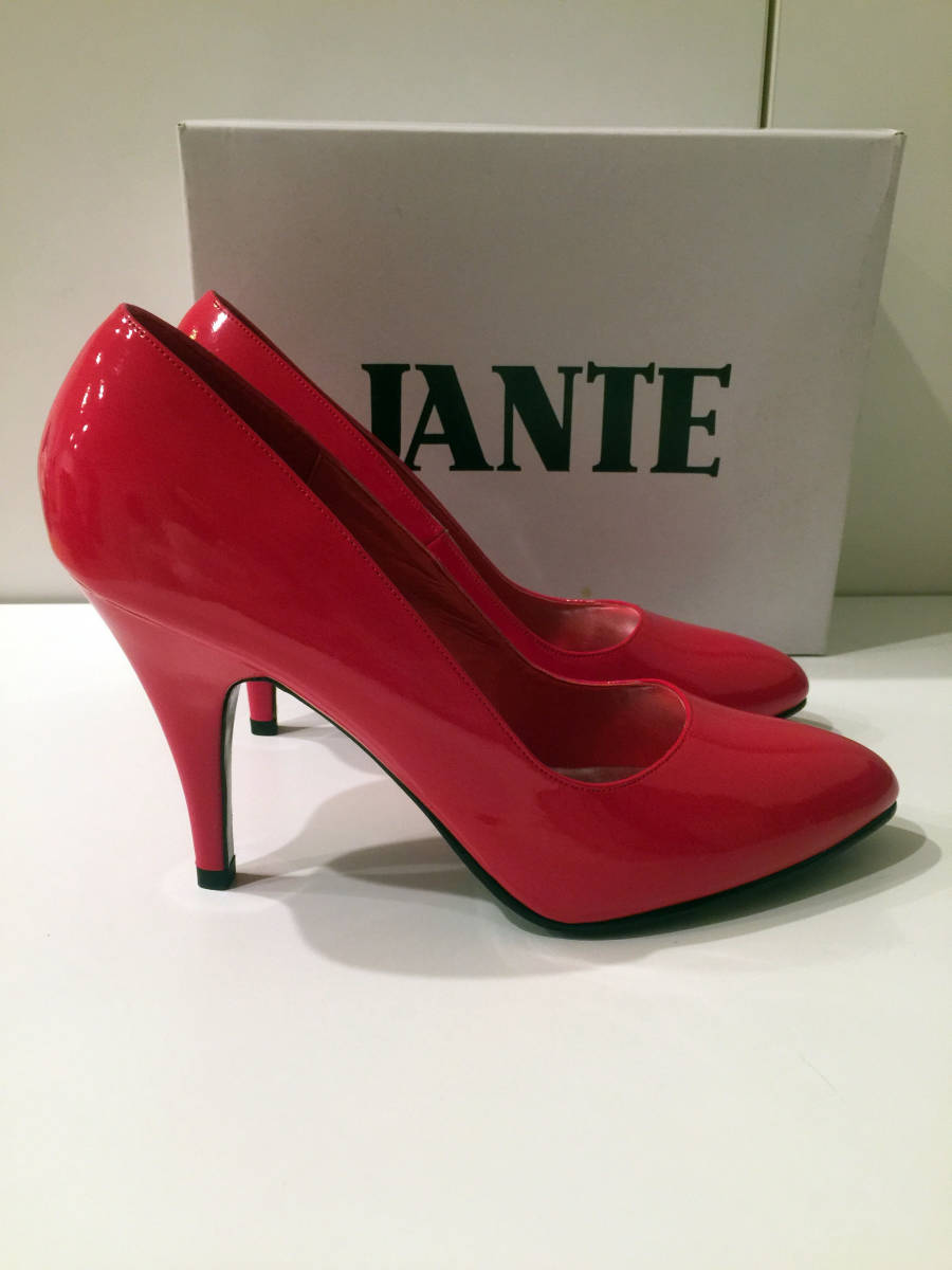 即決 新品 大きいサイズ JANTE パンプス 赤 Red 26〜26.5cm ハイヒール high heels USA10サイズ ジャンテ 12.5cmヒール セーラーマーズコス_画像4