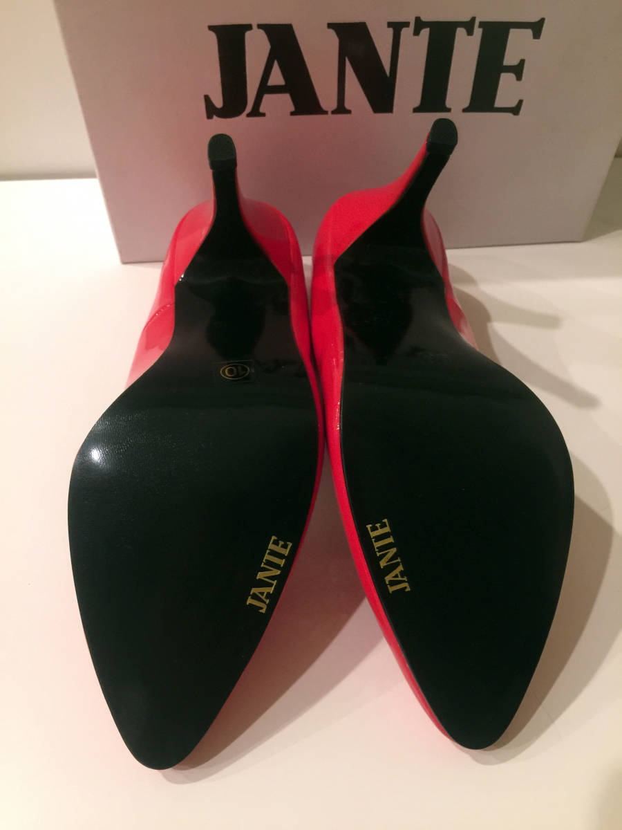 即決 新品 大きいサイズ JANTE パンプス 赤 Red 26〜26.5cm ハイヒール high heels USA10サイズ ジャンテ 12.5cmヒール セーラーマーズコス_画像6
