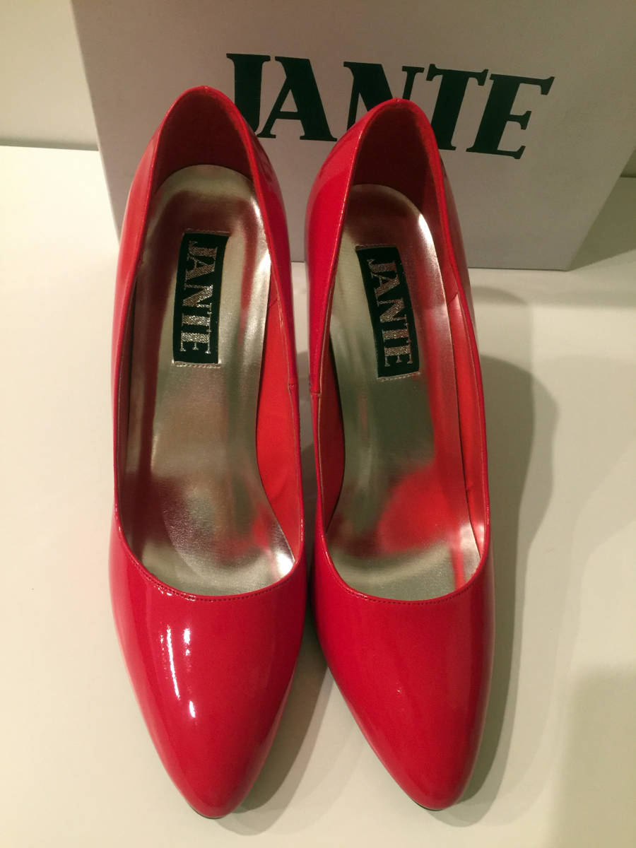 即決 新品 大きいサイズ JANTE パンプス 赤 Red 26〜26.5cm ハイヒール high heels USA10サイズ ジャンテ 12.5cmヒール セーラーマーズコス_画像5