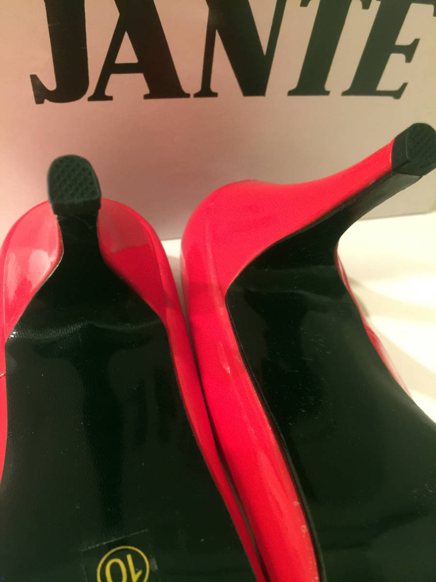 即決 新品 大きいサイズ JANTE パンプス 赤 Red 26〜26.5cm ハイヒール high heels USA10サイズ ジャンテ 12.5cmヒール セーラーマーズコス_画像8