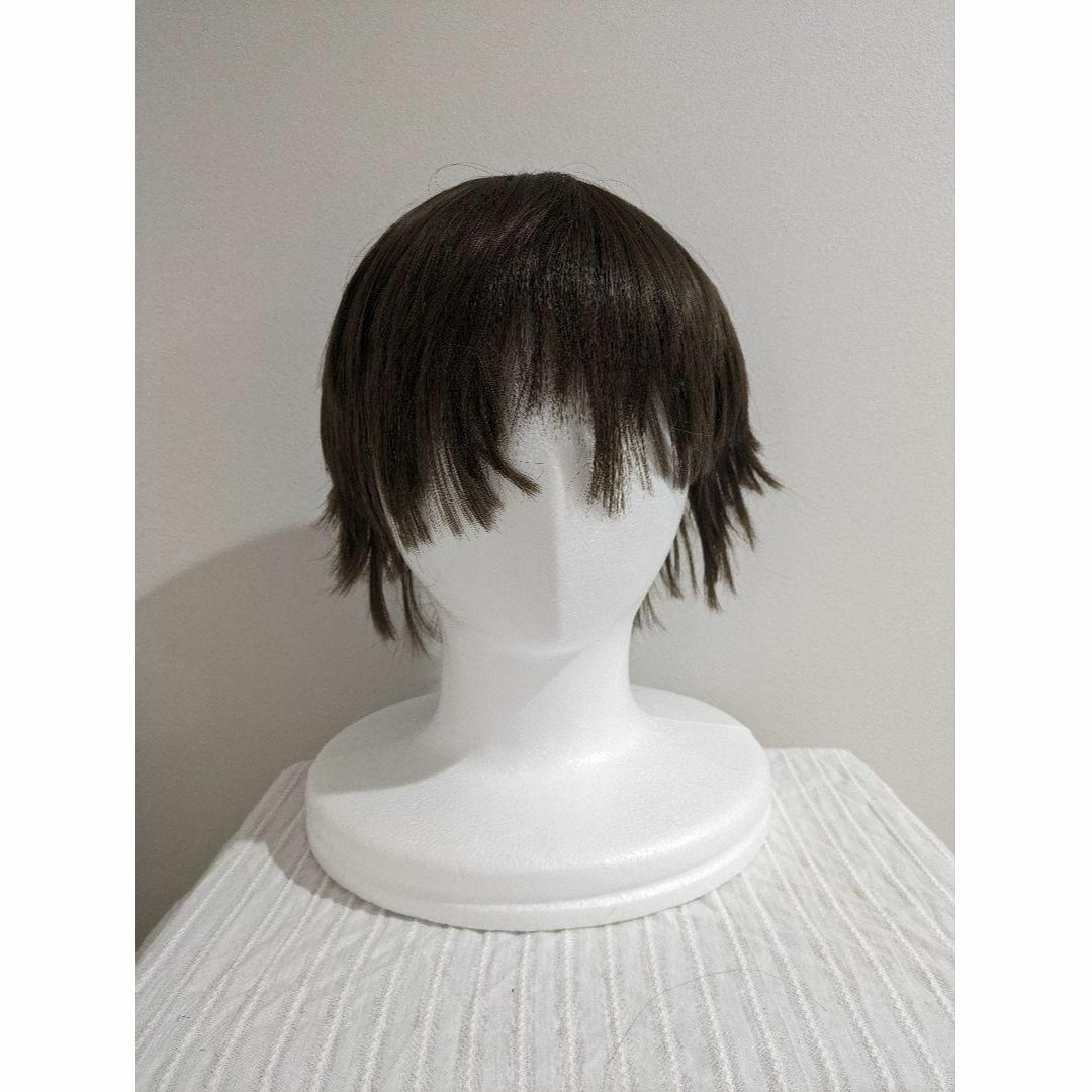 612 men's Short full wig wig wig cosplay change equipment man equipment Short hair - medical care for net attaching nature . volume Brown 