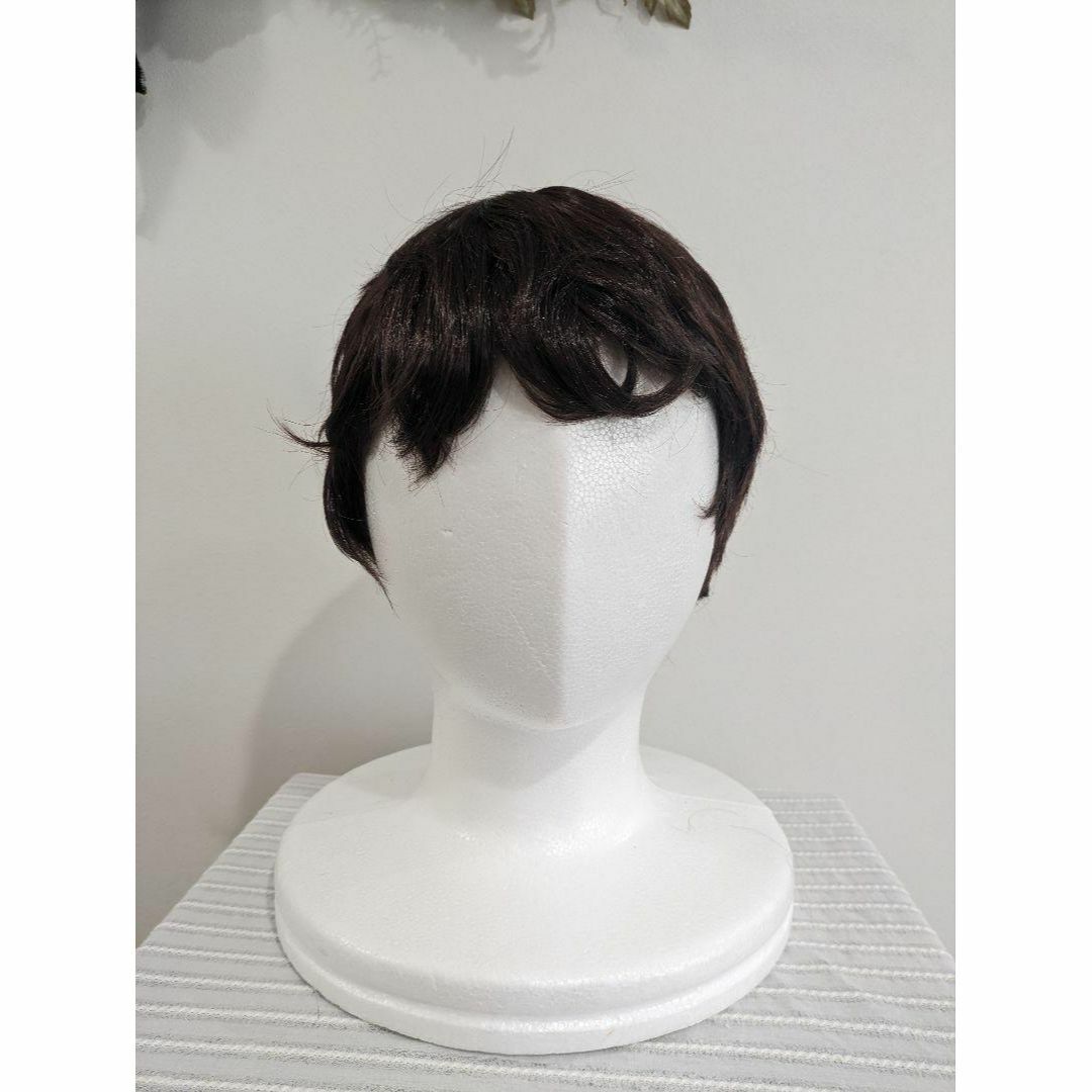 フルウィッグ　医療用　ベリーショート　ダークブラウン　かつら　wig コスプレ　女装　変装　黒茶　ショートパーマー　４０代　５０代_画像6