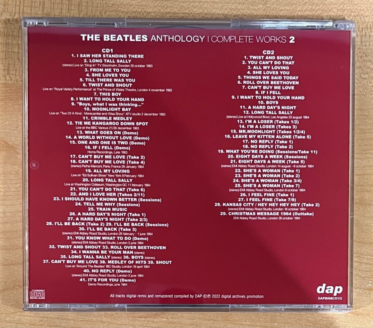 BEATLES / ANTHOLOGY : COMPLETE WARKS 2 (2CD) ビートルズ　プレス盤_画像2