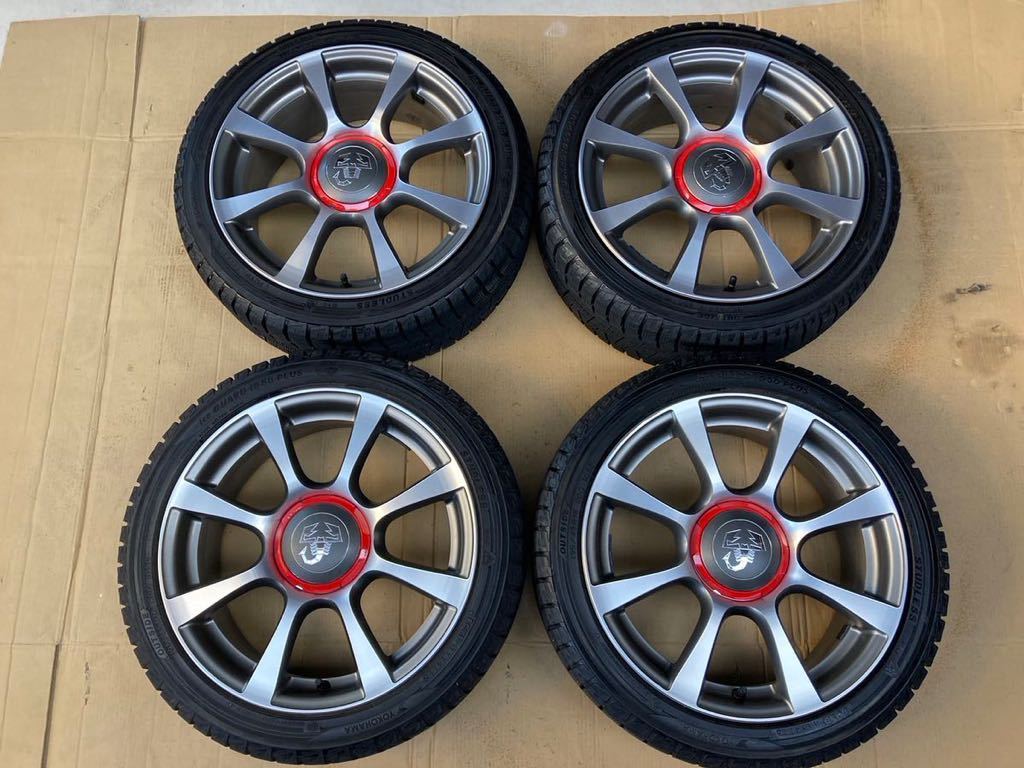 ABARTHアバルト 純正ホイール+YOKOHAMAヨコハマIceGURAD 5 PLUS アイスガード5 プラス IG50 PLUS 195/45R16 4本 FIATフィアット500 595 695_画像1